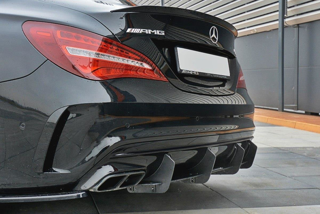Maxton Design Diffusor Heck Ansatz passend für Heckschürze V.1 passend für Mercedes CLA A45 AMG C117 Facelift