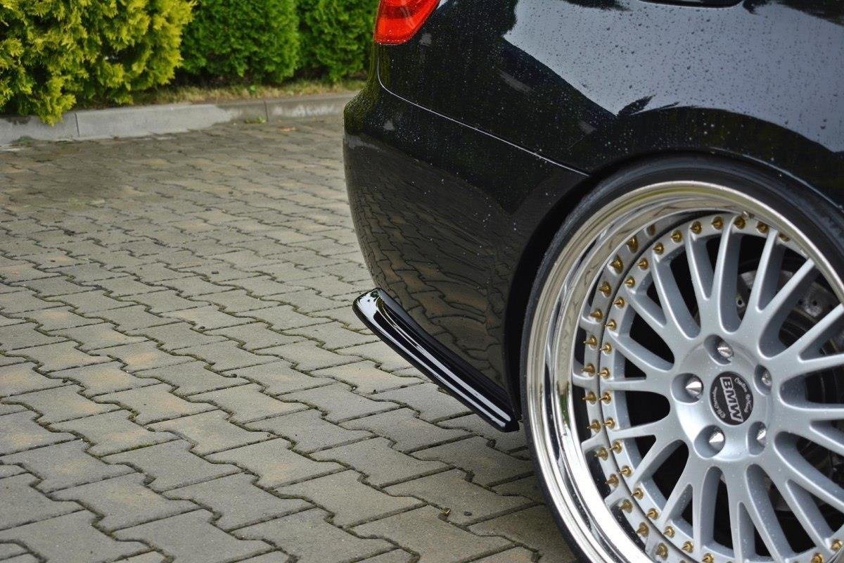 Maxton Design Heck Ansatz Flaps Diffusor passend für BMW 3er E92 M Paket FACELIFT schwarz Hochglanz