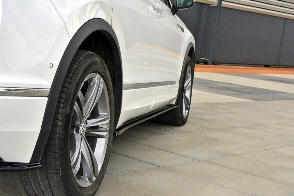 Maxton Design Street+ Seitenschweller Leisten passend für VW Tiguan R-Line Mk2 schwarz Hochglanz