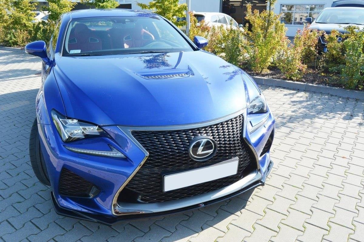 Maxton Design Street+ Spoilerlippe Front Ansatz V.1 passend für Lexus RC F schwarz Hochglanz