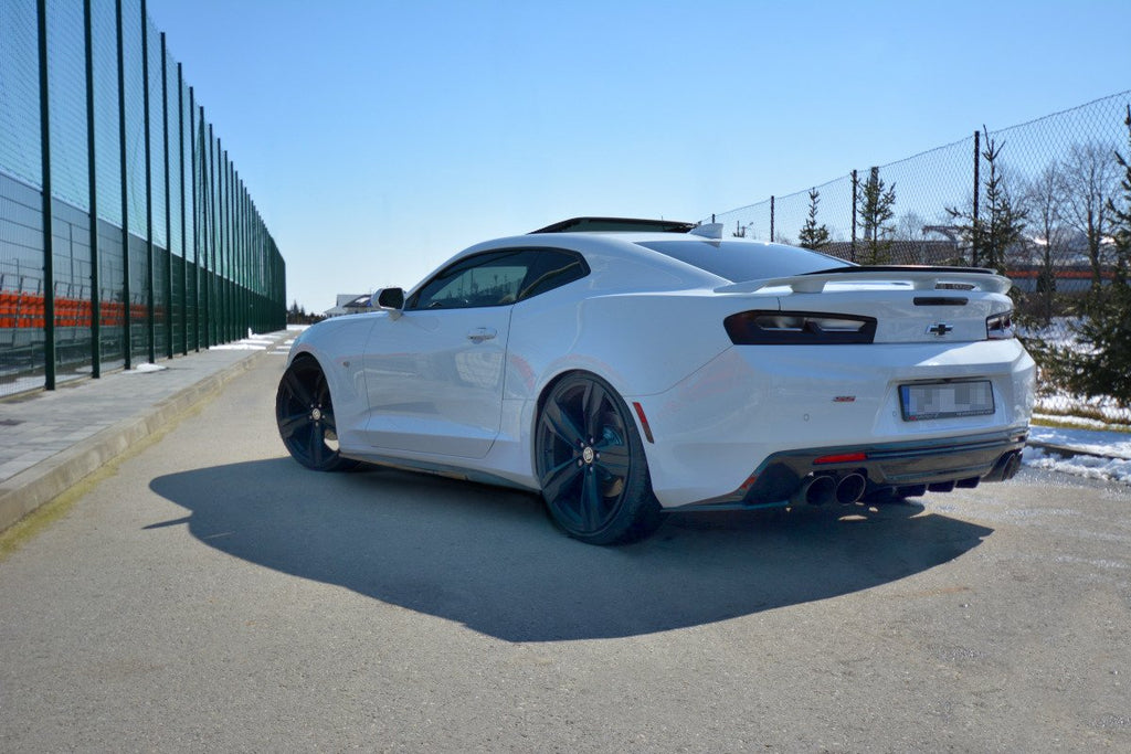 Maxton Design Spoiler CAP passend für CHEVROLET CAMARO 6TH-GEN. PHASE-I 2SS COUPE schwarz Hochglanz