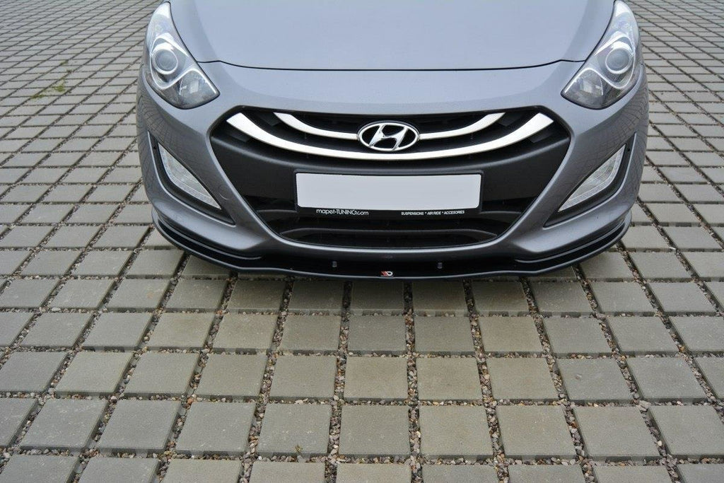 Maxton Design Street+ Spoilerlippe Front Ansatz passend für Hyundai i30 mk.2 schwarz Hochglanz