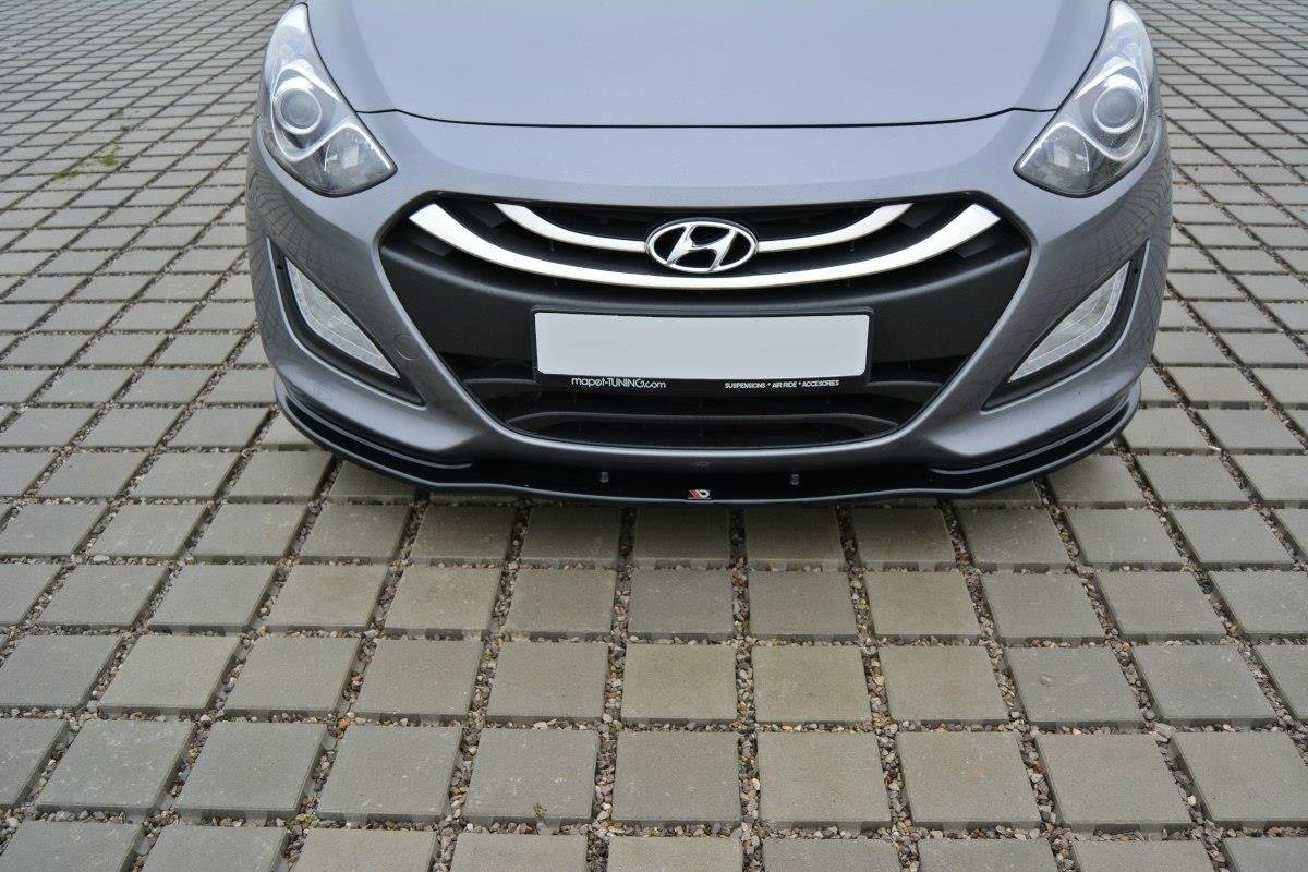 Maxton Design Street+ Spoilerlippe Front Ansatz passend für Hyundai i30 mk.2 schwarz Hochglanz