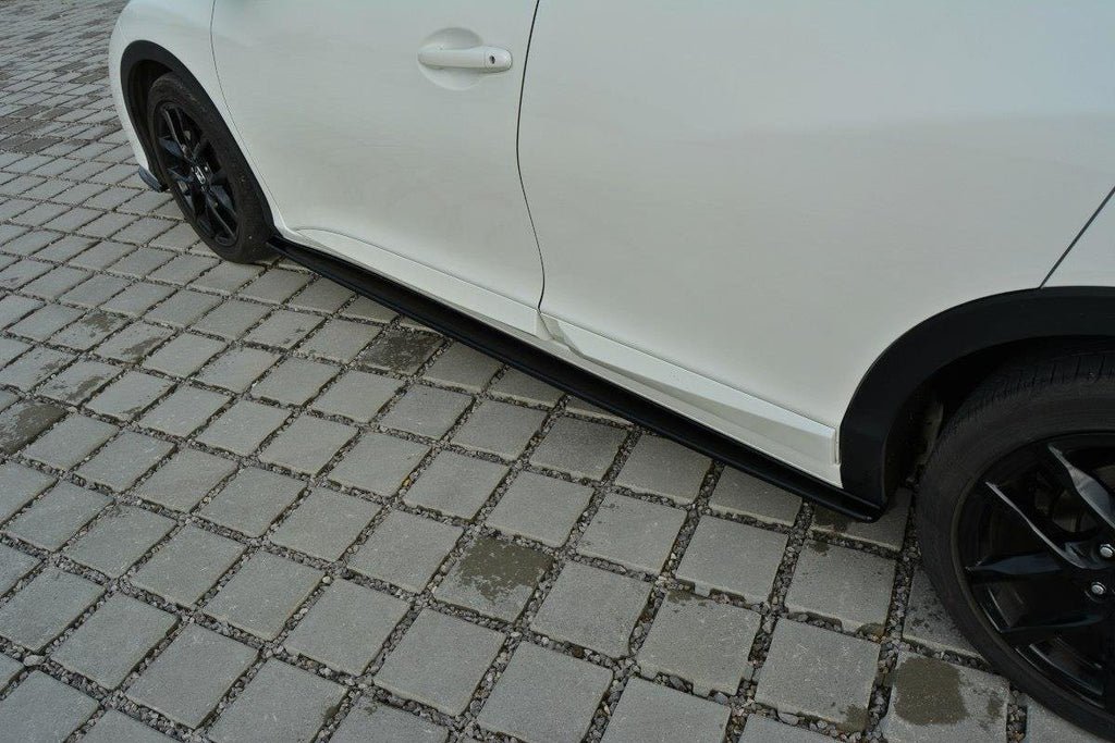 Maxton Design Street+ Seitenschweller Leisten passend für Honda Civic Mk9 schwarz Hochglanz
