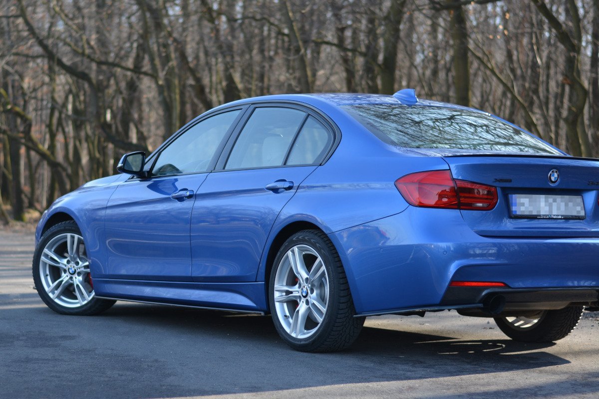 Maxton Design Street+ Seitenschweller Leisten passend für BMW 3er M-Paket F30 / F30 Facelift schwarz Hochglanz