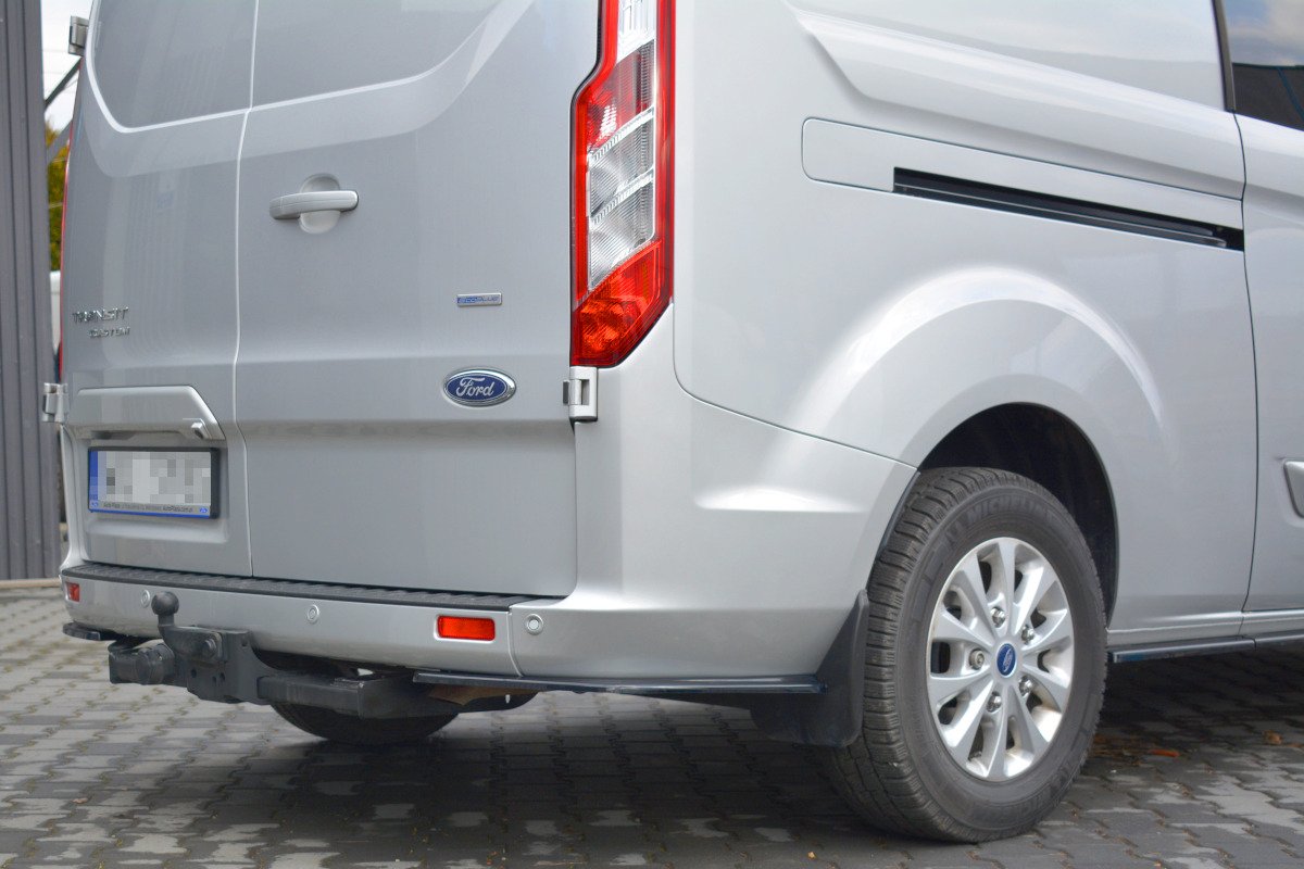 Maxton Design Heck Ansatz Flaps Diffusor passend für Ford Transit Custom Mk1 FL schwarz Hochglanz
