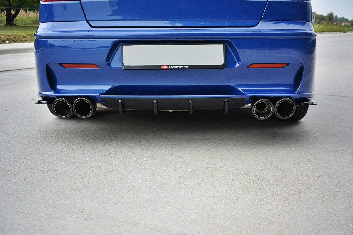 Maxton Design Heck Ansatz Flaps Diffusor passend für Alfa Romeo 156 GTA SW schwarz Hochglanz