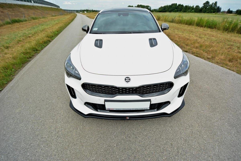 Maxton Design Street+ Spoilerlippe Front Ansatz V.2 passend für Kia Stinger GT / GT-Line / Standard Mk1 schwarz Hochglanz