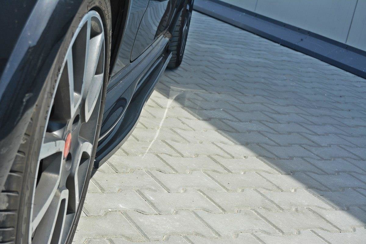 Maxton Design Seitenschweller Ansatz für Fiat Punto Evo Abarth Carbon Look