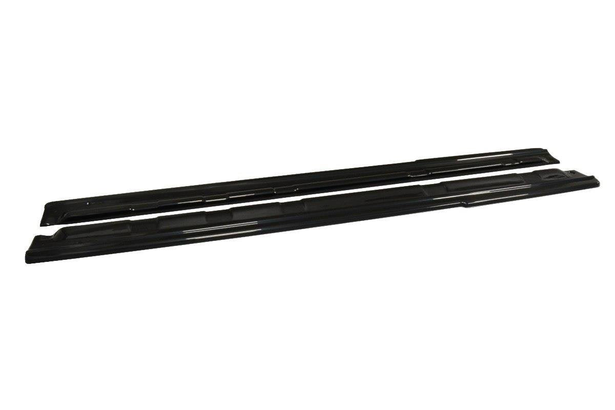 Maxton Design Street+ Seitenschweller Leisten passend für Renault Laguna Coupe Mk3 schwarz Hochglanz