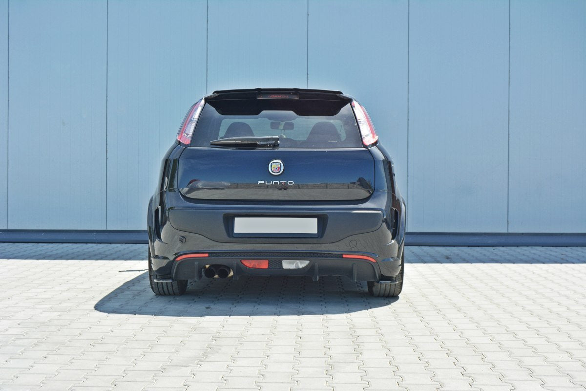 Maxton Design Heck Ansatz Flaps Diffusor passend für passend für Fiat Punto Evo Abarth schwarz Hochglanz schwarz Hochglanz