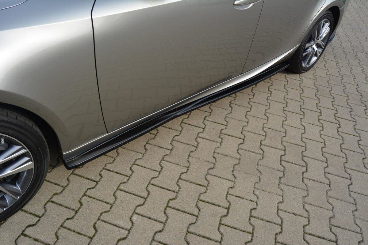 Maxton Design Street+ Seitenschweller Leisten passend für Lexus IS Mk3/ Mk3 Facelift schwarz Hochglanz