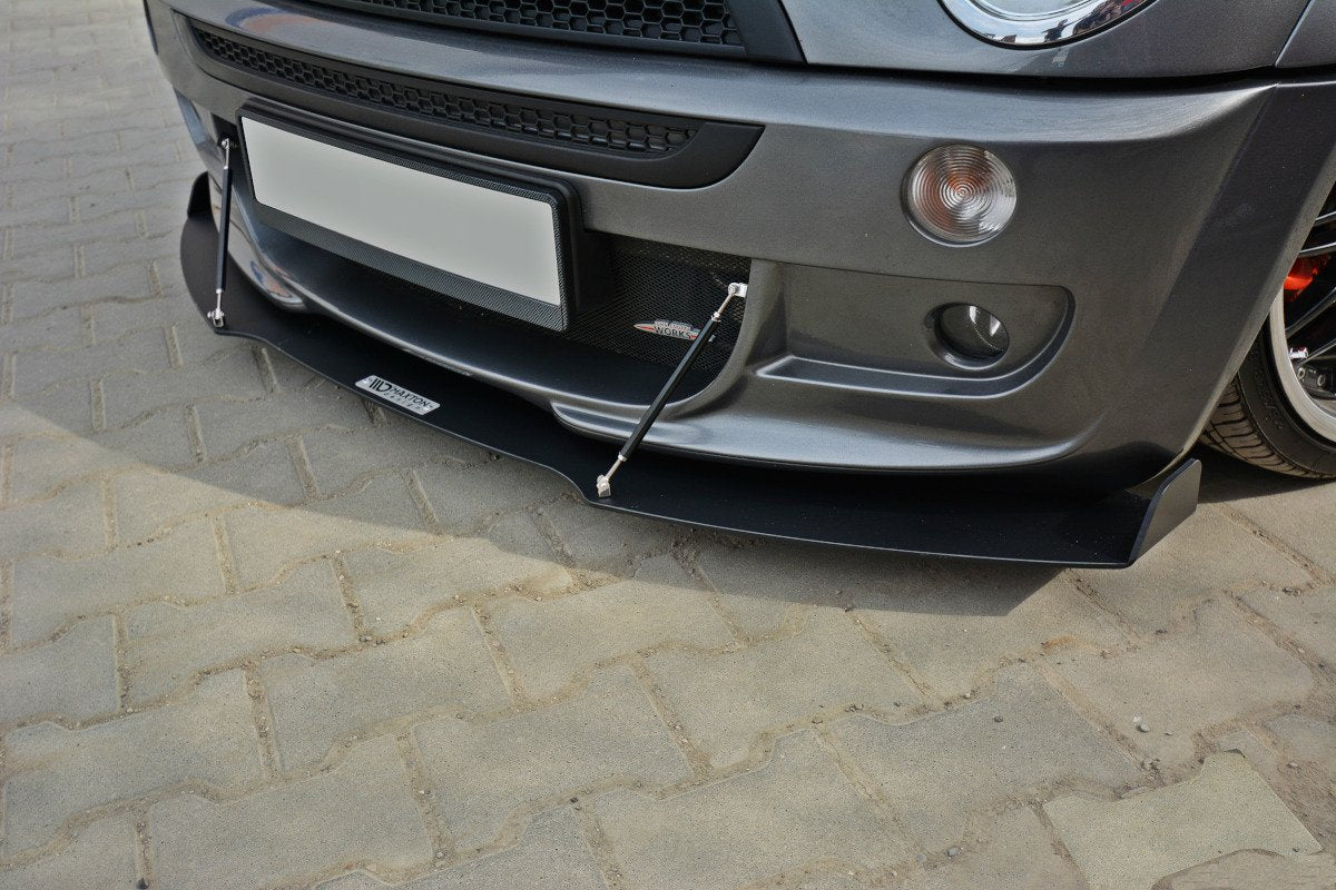 Maxton Design Racing Street+ Spoilerlippe Front Ansatz passend für MINI R53 COOPER S JCW