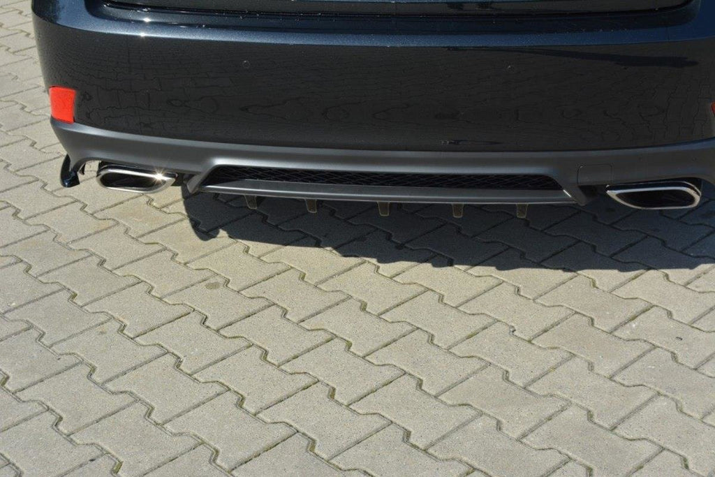 Maxton Design Diffusor Heck Ansatz passend für Lexus IS Mk3 Facelift T schwarz Hochglanz
