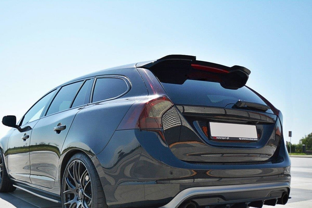 Maxton Design Spoiler CAP für Volvo V60 Polestar Facelift schwarz matt