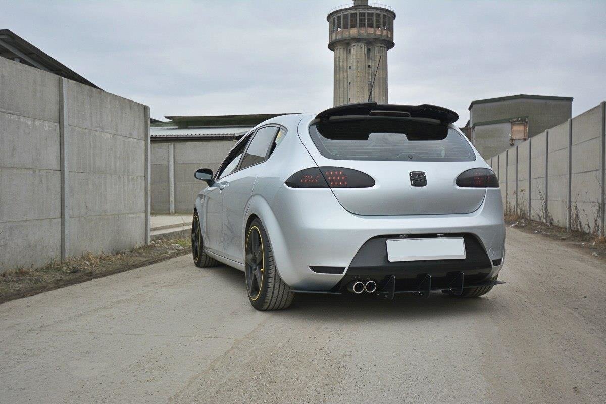 Maxton Design Diffusor Heck Ansatz passend für Heckschürze V.1 passend für Seat Leon Mk2 Cupra/ FR