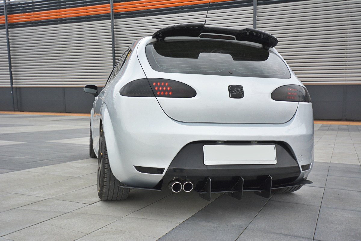 Maxton Design Diffusor Heck Ansatz passend für Heckschürze V.2 passend für Seat Leon Mk2 Cupra/ FR