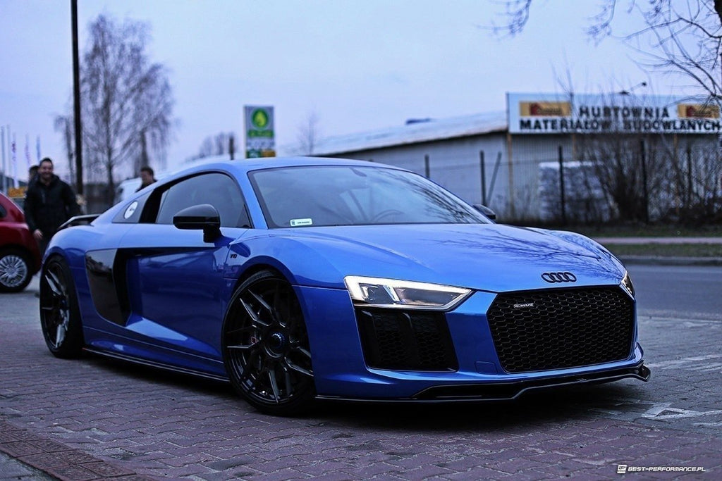 Maxton Design Street+ Spoilerlippe Front Ansatz V.2 passend für Audi R8 Mk.2 schwarz Hochglanz
