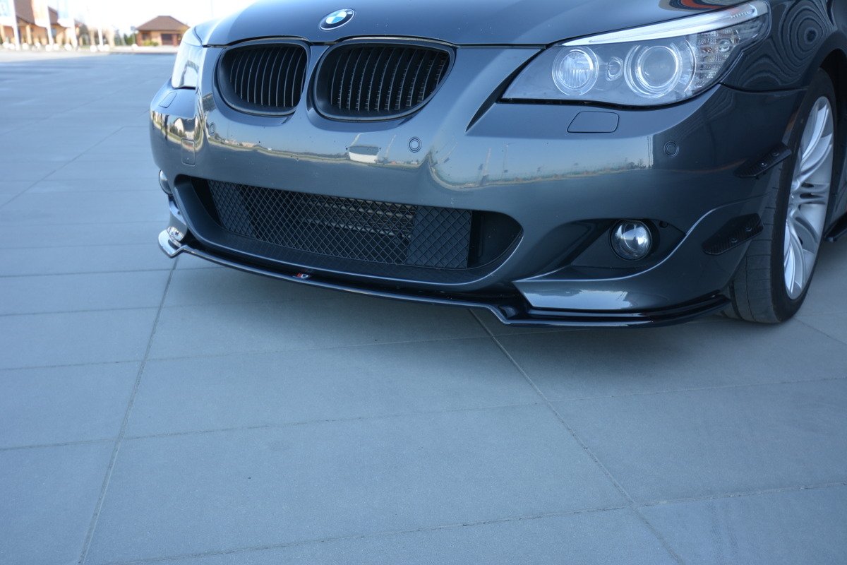 Maxton Design Street+ Spoilerlippe Front Ansatz passend für BMW 5er E60/61 M Paket schwarz Hochglanz