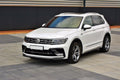 Maxton Design Street+ Spoilerlippe Front Ansatz passend für Vw Tiguan Mk2 R-Line schwarz Hochglanz