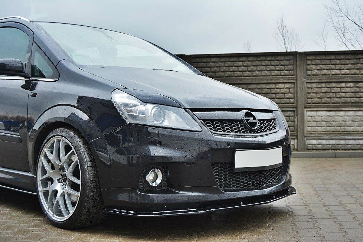 Maxton Design Street+ Spoilerlippe Front Ansatz passend für OPEL ZAFIRA B OPC / VXR schwarz Hochglanz