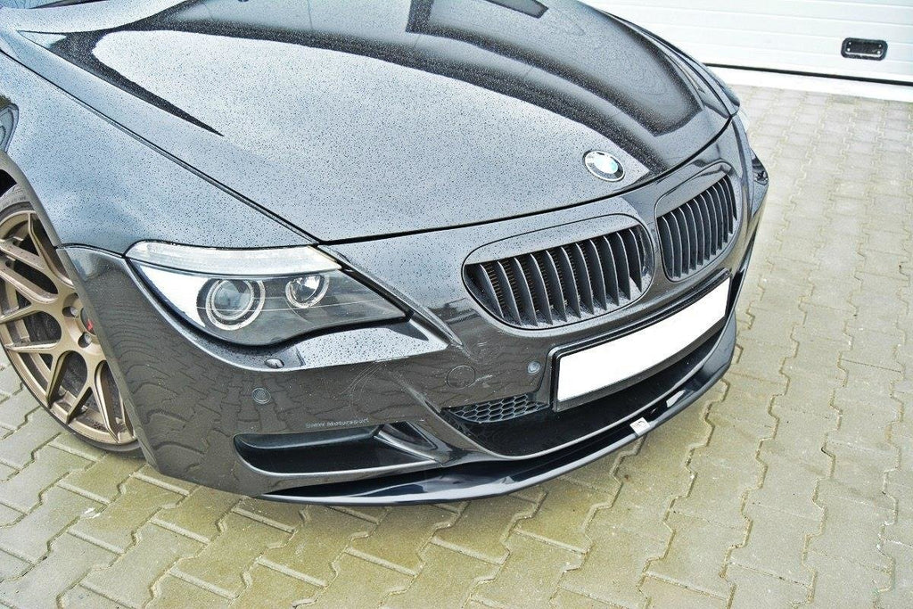 Maxton Design Street+ Spoilerlippe Front Ansatz V.1 passend für BMW M6 E63 schwarz Hochglanz