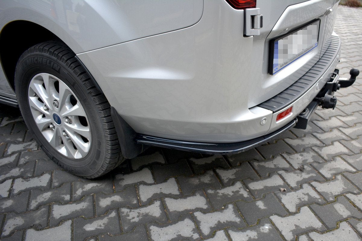 Maxton Design Heck Ansatz Flaps Diffusor passend für Ford Transit Custom Mk1 FL schwarz Hochglanz