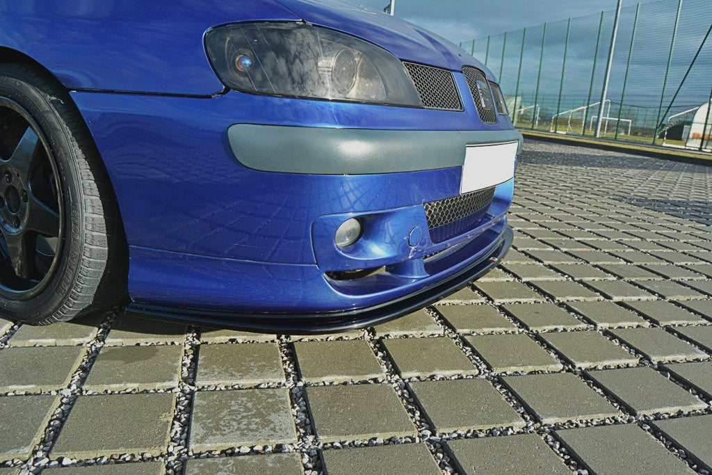 Maxton Design Street+ Spoilerlippe Front Ansatz V.1 passend für SEAT IBIZA MK2 FACELIFT CUPRA schwarz Hochglanz