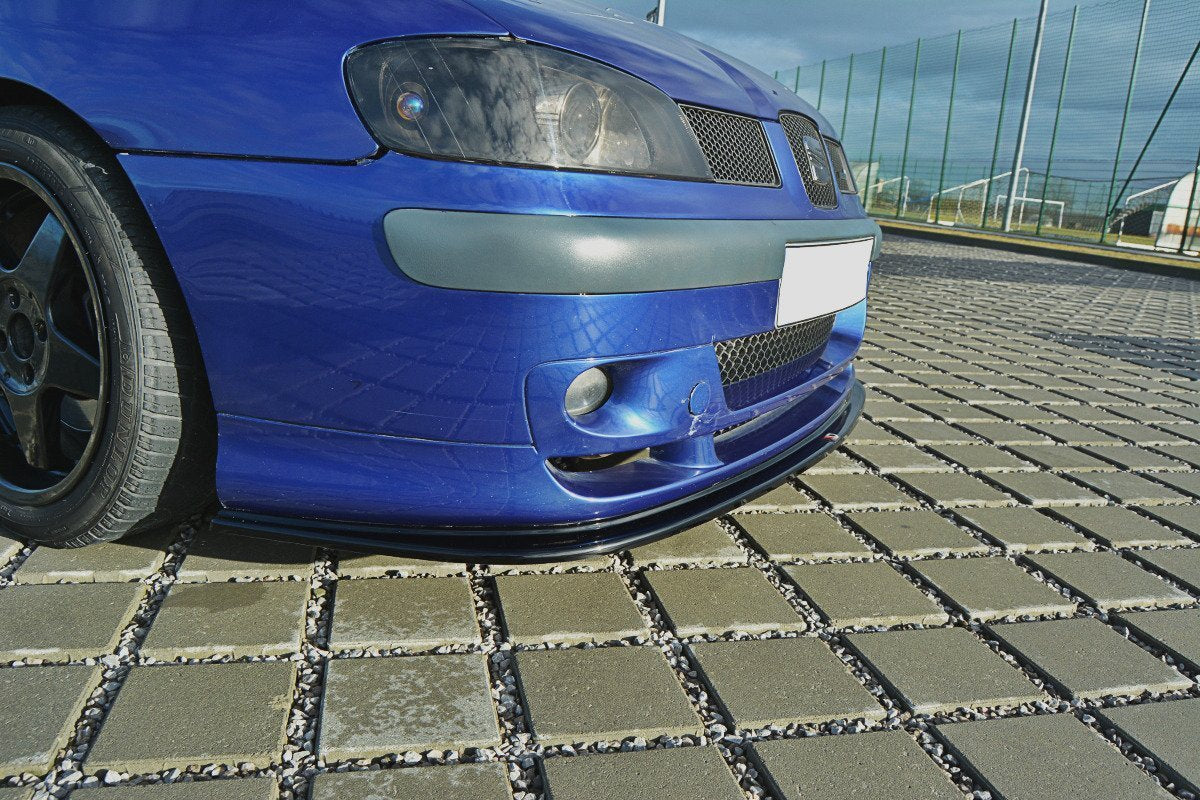 Maxton Design Street+ Spoilerlippe Front Ansatz V.1 passend für SEAT IBIZA MK2 FACELIFT CUPRA schwarz Hochglanz