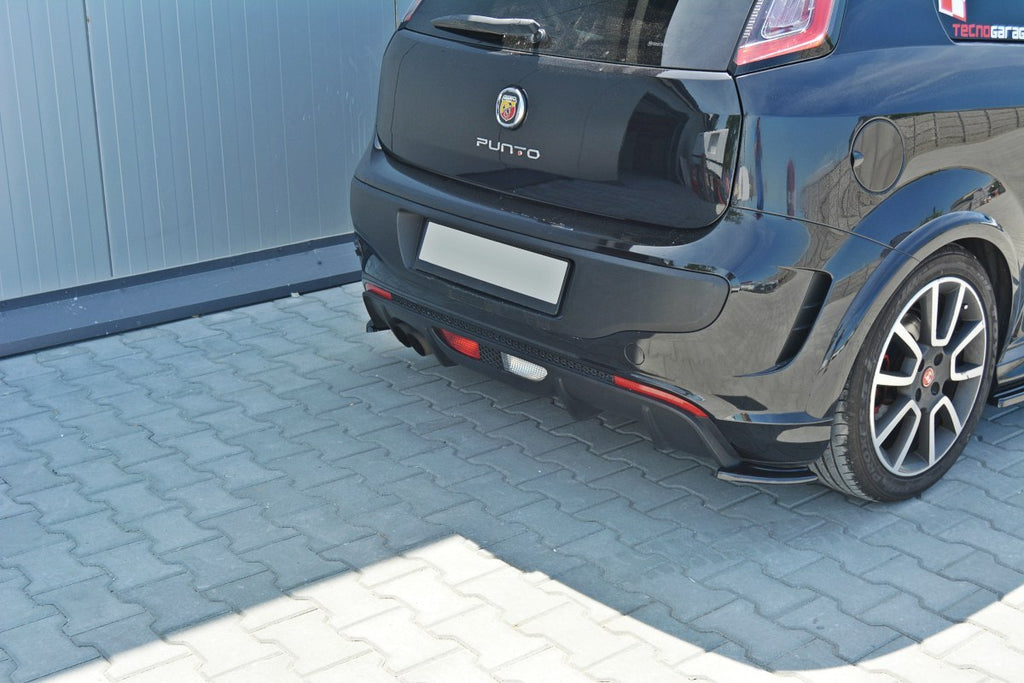 Maxton Design Heck Ansatz Flaps Diffusor passend für passend für Fiat Punto Evo Abarth schwarz Hochglanz schwarz Hochglanz