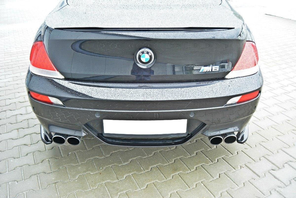 Maxton Design Heck Ansatz Flaps Diffusor für BMW M6 E63 Carbon Look