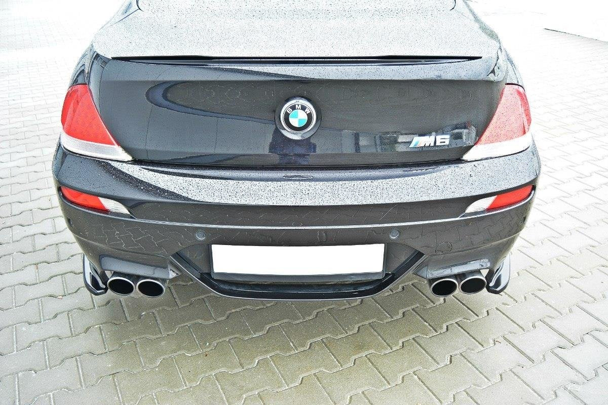 Maxton Design Heck Ansatz Flaps Diffusor für BMW M6 E63 Carbon Look