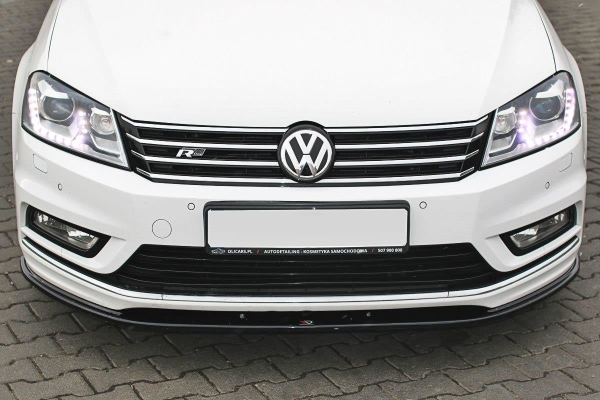 Maxton Design Front Ansatz V.1 für Vw Passat B7 R-Line Carbon Look