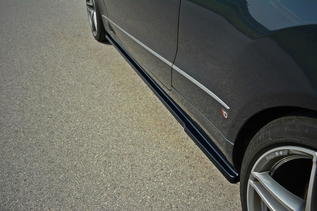Maxton Design Seitenschweller Ansatz für Mercedes E W212 schwarz matt