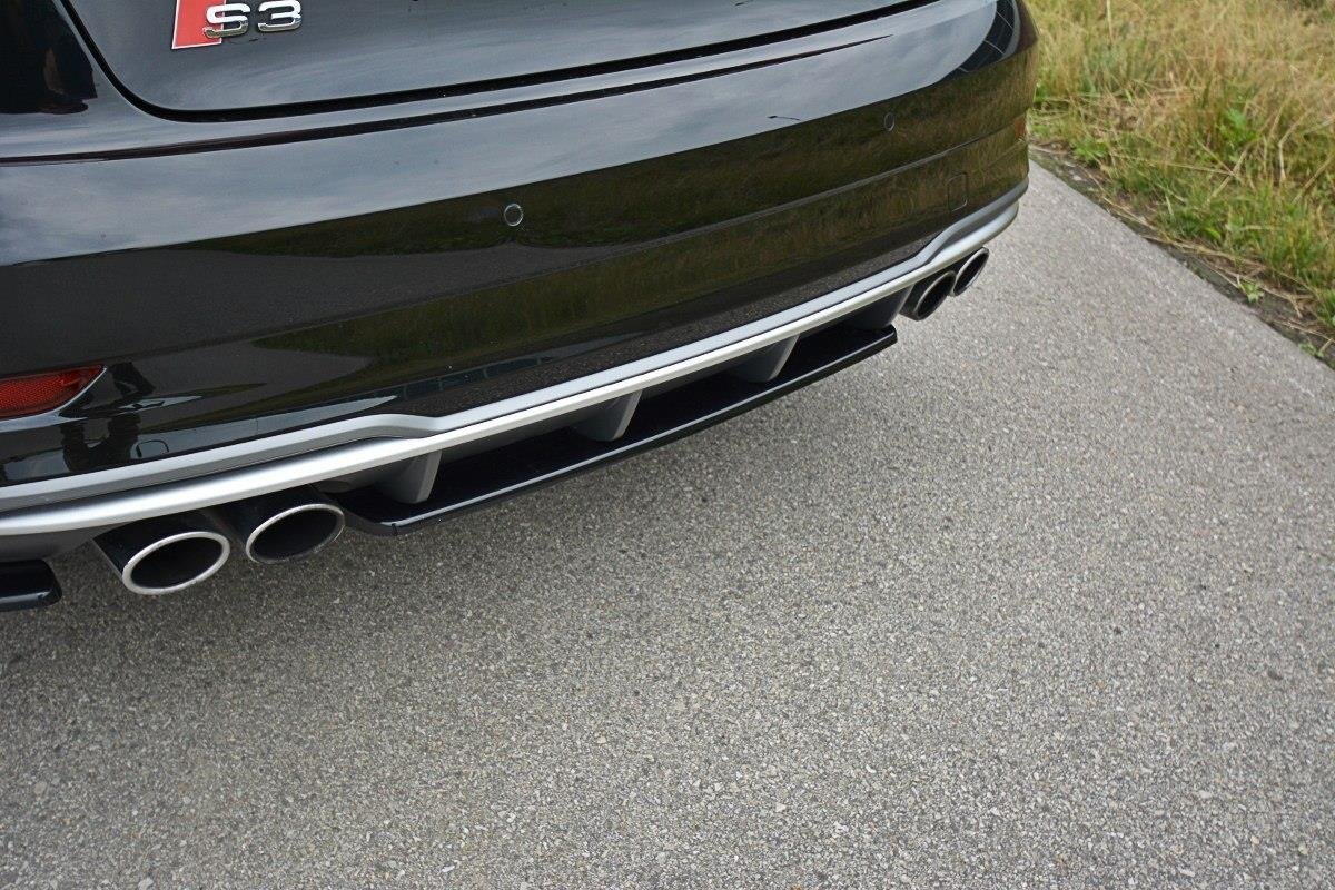 Maxton Design Heckansatz Audi S3 8V FL Hatchback / Sportback / Limousine schwarz Hochglanz für Audi A3