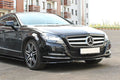 Maxton Design Street+ Spoilerlippe Front Ansatz passend für Mercedes-Benz CLS C218 schwarz Hochglanz