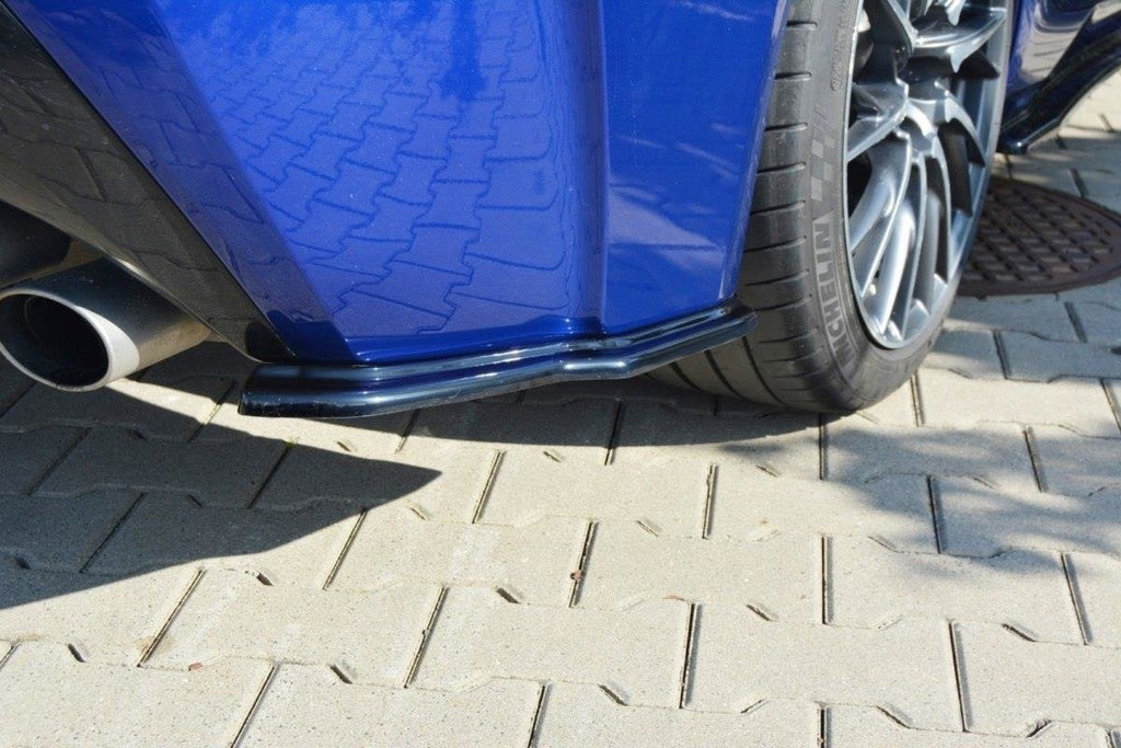 Maxton Design Heck Ansatz Flaps Diffusor passend für Lexus RC F schwarz Hochglanz