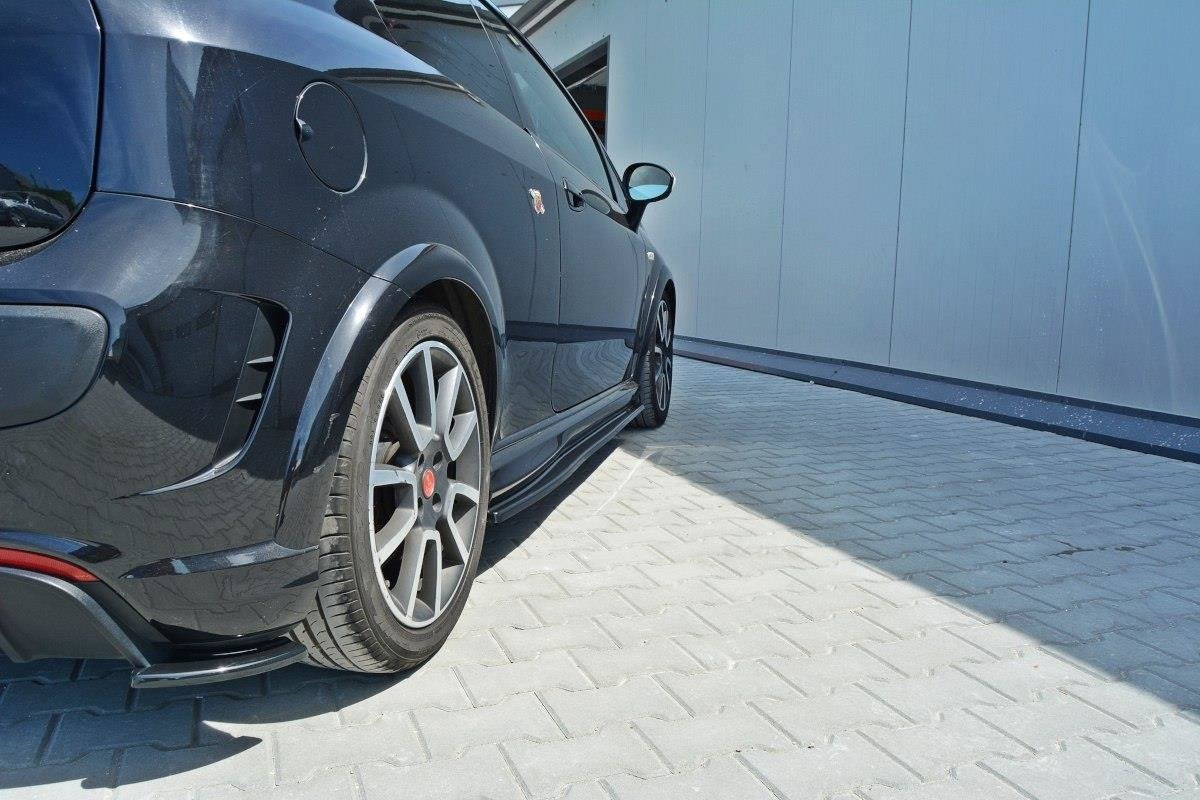 Maxton Design Street+ Seitenschweller Leisten passend für Abarth Punto Evo schwarz Hochglanz