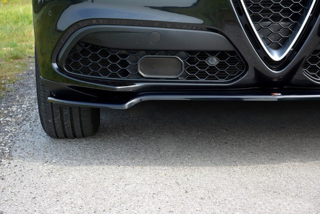 Maxton Design Street+ Spoilerlippe Front Ansatz V.1 passend für Alfa Romeo Stelvio Mk1 schwarz Hochglanz