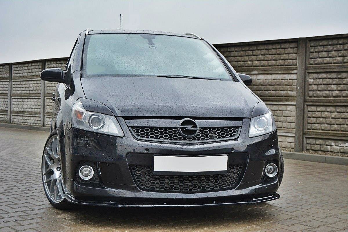 Maxton Design Street+ Spoilerlippe Front Ansatz passend für OPEL ZAFIRA B OPC / VXR schwarz Hochglanz