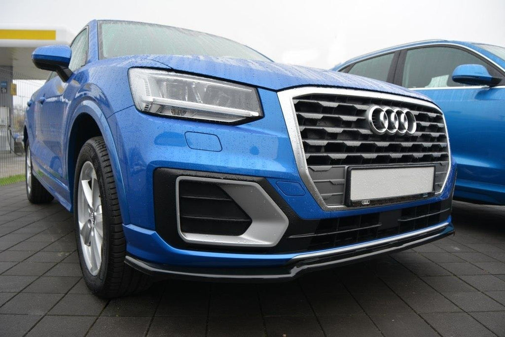 Maxton Design Street+ Spoilerlippe Front Ansatz passend für Audi Q2 Mk.1 schwarz Hochglanz