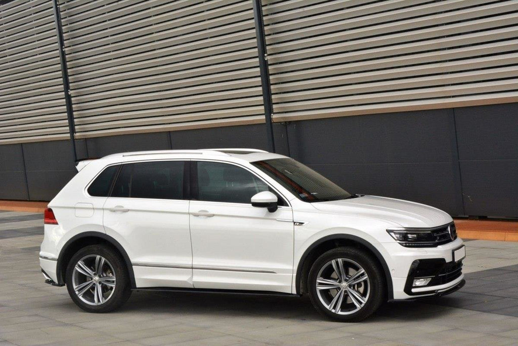 Maxton Design Street+ Seitenschweller Leisten passend für VW Tiguan R-Line Mk2 schwarz Hochglanz