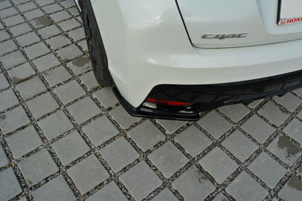 Maxton Design Heck Ansatz Flaps Diffusor für Honda Civic Mk9 Facelift schwarz matt