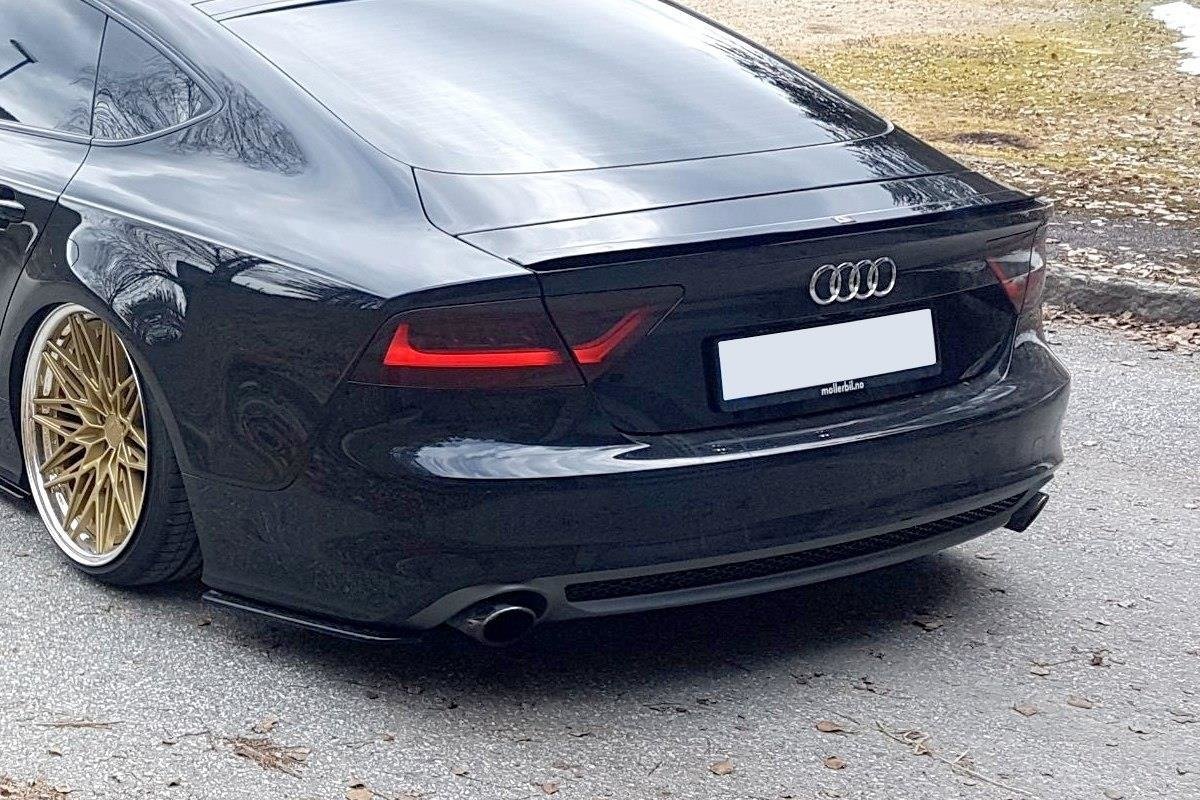 Maxton Design Heck Ansatz Flaps Diffusor V.1 passend für Audi A7 S-Line C7 schwarz Hochglanz