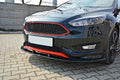 Maxton Design Street+ Spoilerlippe Front Ansatz V.1 passend für Ford Focus ST-Line Mk3 Facelift schwarz Hochglanz