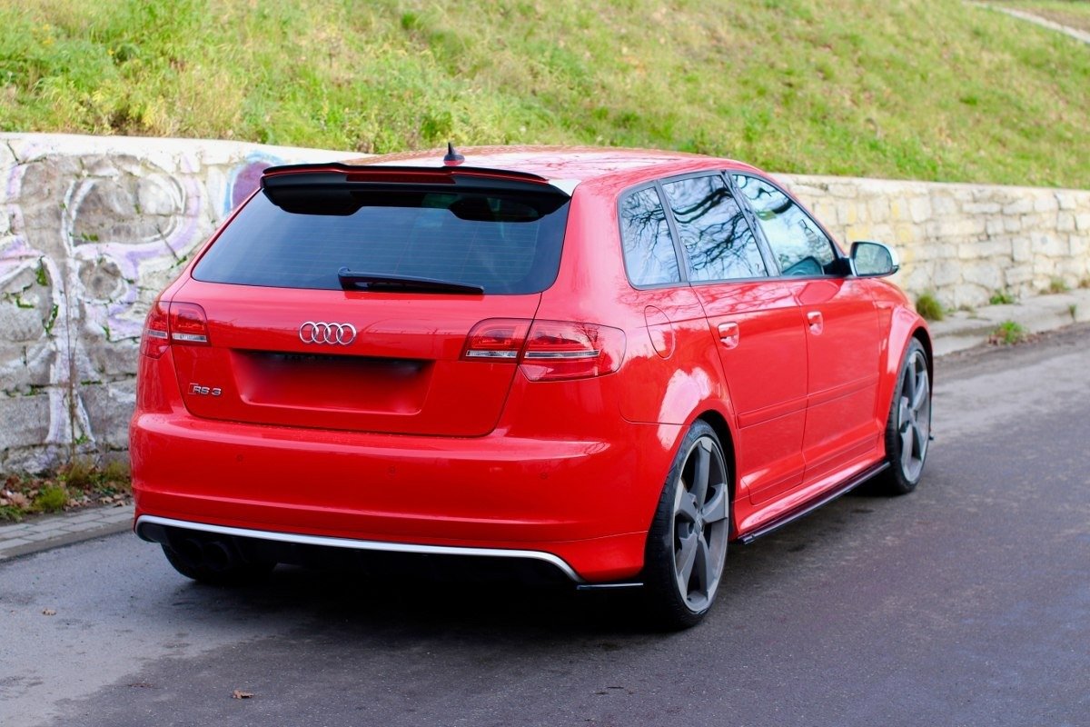 Maxton Design Street+ Seitenschweller Leisten passend für Audi S3 8P / S3 8P FL / RS3 8P schwarz Hochglanz