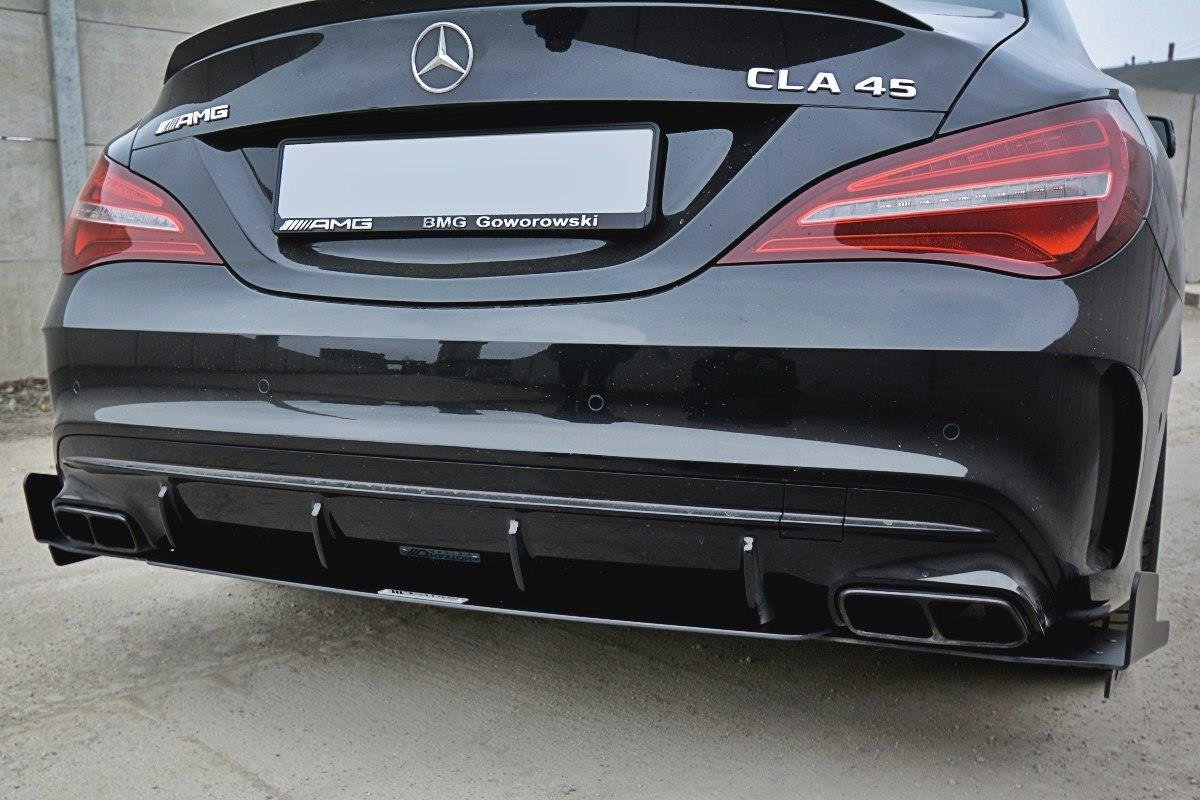 Maxton Design Diffusor Heck Ansatz passend für Heckschürze V.3 passend für Mercedes CLA A45 AMG C117 Facelift