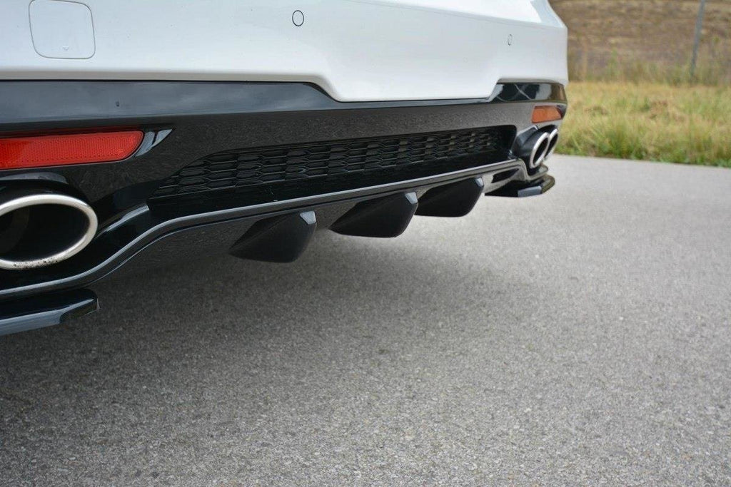 Maxton Design Diffusor Heck Ansatz passend für Kia Stinger Gt / GT-Line Mk1 schwarz Hochglanz