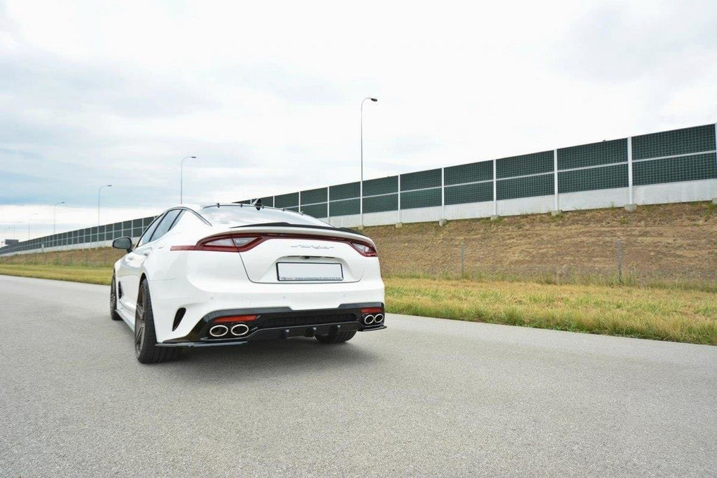 Maxton Design Diffusor Heck Ansatz passend für Kia Stinger Gt / GT-Line Mk1 schwarz Hochglanz