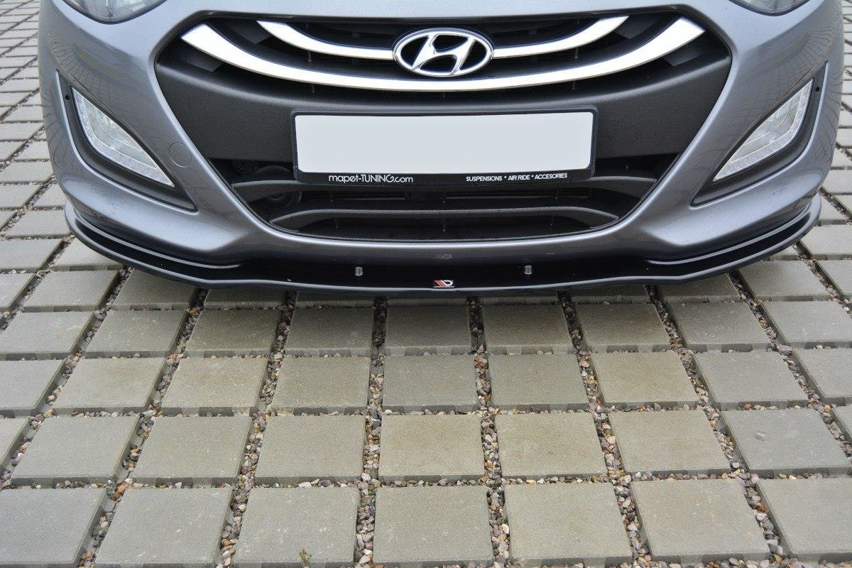 Maxton Design Street+ Spoilerlippe Front Ansatz passend für Hyundai i30 mk.2 schwarz Hochglanz